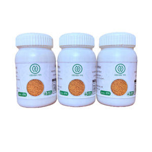 Bulk value pack of Organic Methi Mix powder featuring three plastic jars